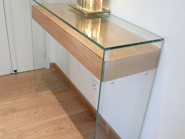 Console en verre